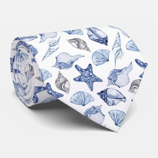 Seashells Tie (Rolled)