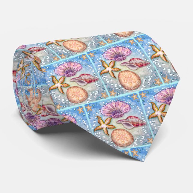 Seashells Tie (Rolled)
