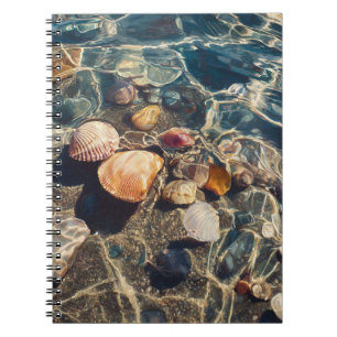 Seashells Under Clear Water Notebook