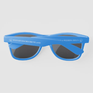 Seashells & Wedding Bells Bachelorette Blue Sunglasses