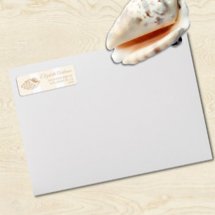 Seashells & Wedding Bells Bridal Shower Return Address Label