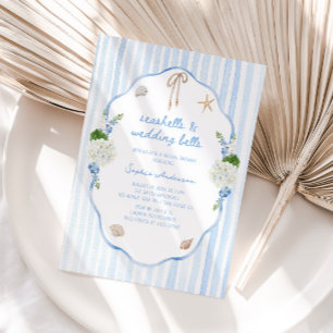 Seashells & Wedding bells Coastal Bridal Shower Invitation