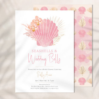 Seashells & Wedding Bells Ocean Bridal Shower Invitation