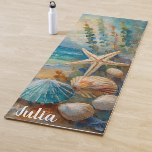 Seashells Yoga Mat