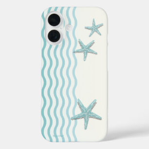 Seashore Abstract of Surf & Starfish  iPhone 16 Case