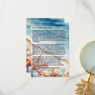 Seashore Bliss Beach Party Thank You Card