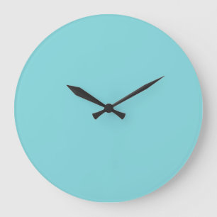 Seashore Blue Personalised Aqua Teal Background Large Clock