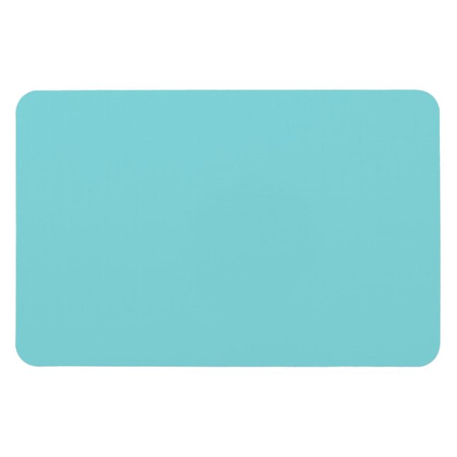 Seashore Blue Personalised Aqua Teal Background Magnet (Horizontal)