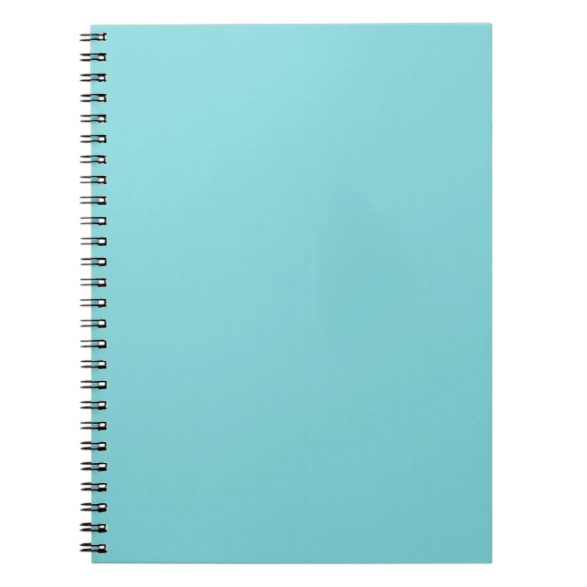 Seashore Blue Personalised Aqua Teal Background Notebook (Front)