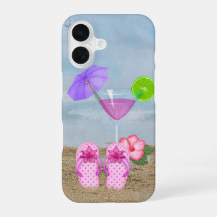 Seashore Cocktail and Flip-flops iPhone 16 Case