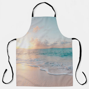 Seashore during golden hour apron