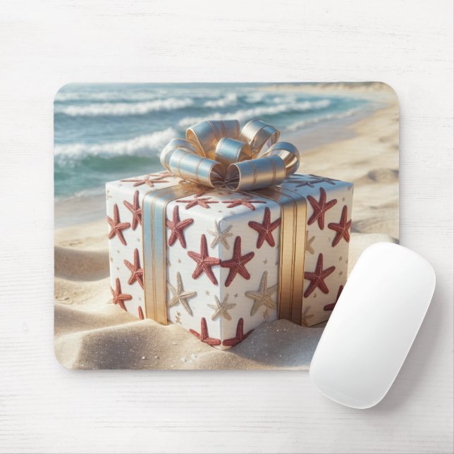 Seashore Gift With Starfish Mouse Pad (With Mouse)