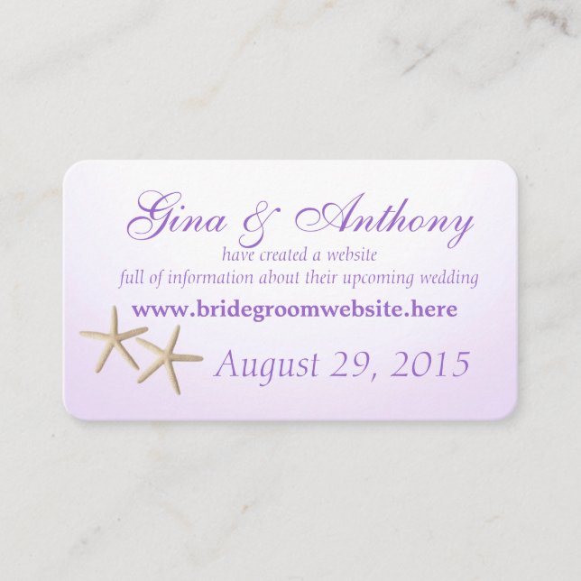 Seashore Hydrangea Purple Information Cards (Front)