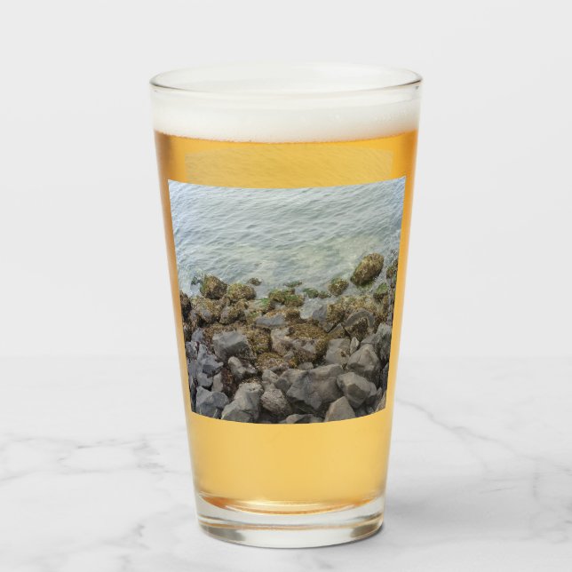 seashore rocks glass (Front Filled)