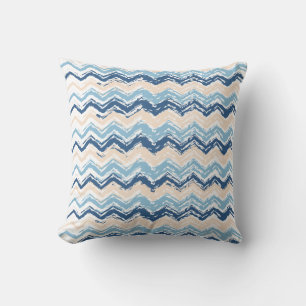 Seashore Scribble ZigZag Cushion