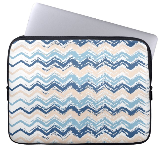 Seashore Scribble ZigZag Laptop Sleeve (Front)