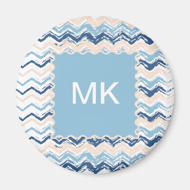 Seashore Scribble ZigZag Magnet (Front)