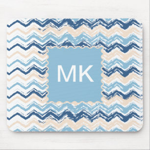 Seashore Scribble ZigZag Mouse Pad