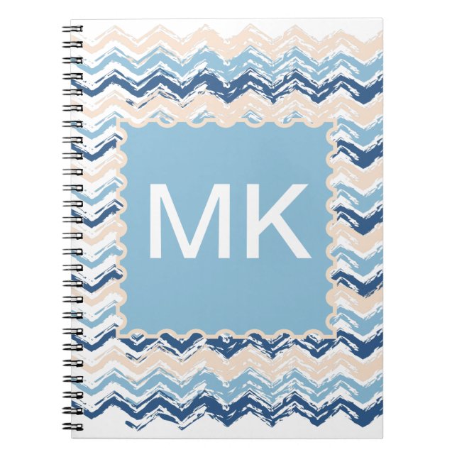 Seashore Scribble ZigZag Notebook (Front)
