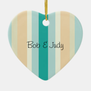 Seashore Stripes Pattern Ceramic Tree Decoration