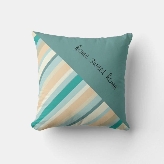 Seashore Stripes Pattern Cushion (Front)