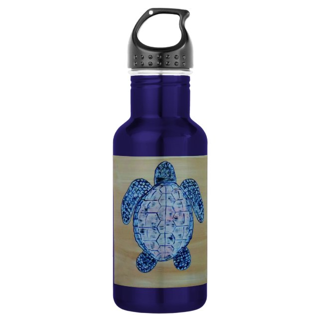 Seashore Turtle 532 Ml Water Bottle (Front)