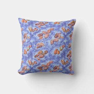 Seashore, waves, pebbles cushion