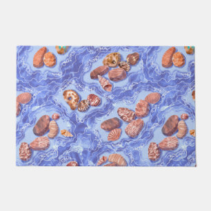 Seashore, waves, pebbles doormat