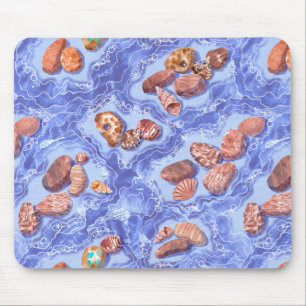 Seashore, waves, pebbles mouse pad