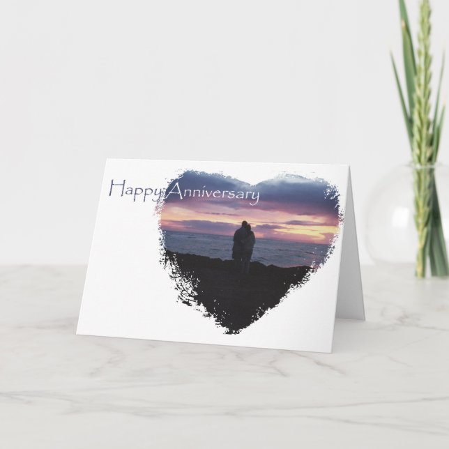 Seaside Anniversary For Husband Card (Front)