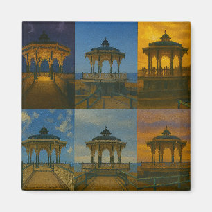 Seaside Bandstand Through Time Magnet
