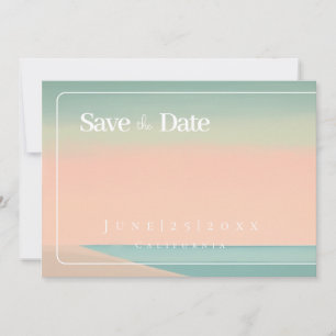 Seaside beach  Flat Save The Date Card