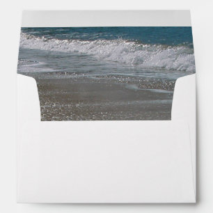 Seaside Beach & Sand 5x7 Wedding Invitation Envelope