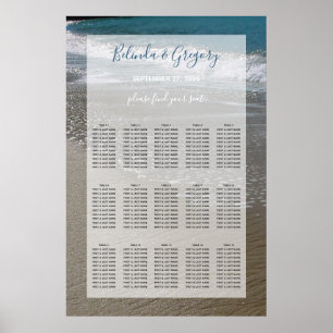 Seaside Beach & Sand Wedding Seating Chart