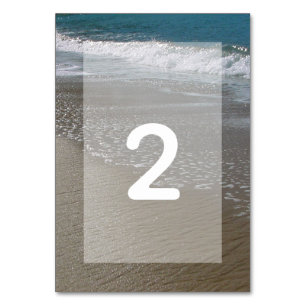 Seaside Beach & Sand Wedding Table Number