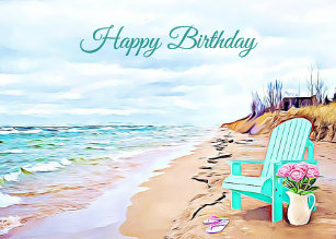 Get Wallpaper Beach Scene Birthday Cards Zazzle Com Au For iPhone