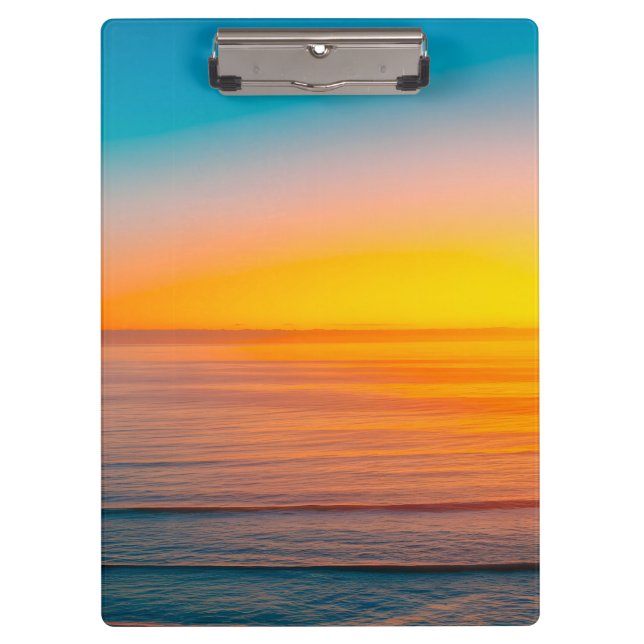 Seaside beach sunrise  clipboard (Front)