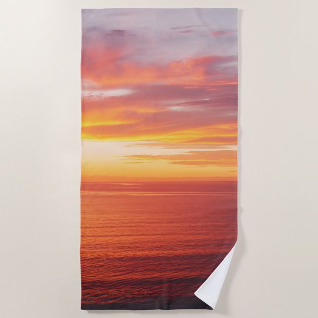 Seaside beach sunrise towel (Front)