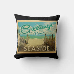 Seaside Beach Vintage Travel Cushion