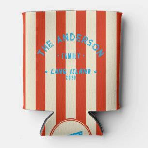 Seaside Blood Orange Striping & Family Name Can Cooler