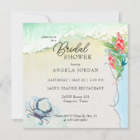 Seaside Blue Crab Tropical Bridal Shower