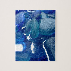 Seaside Blue Sea Glass Jigsaw Puzzle