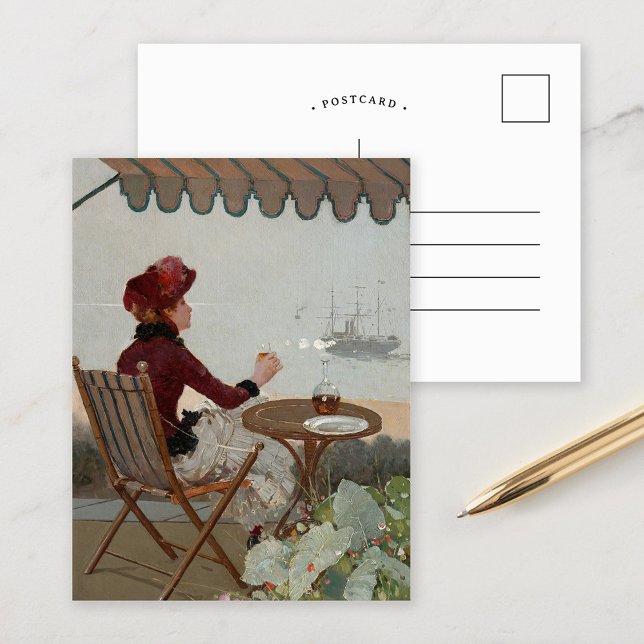 Seaside Café | Jean Béraud Postcard (Creator Uploaded)