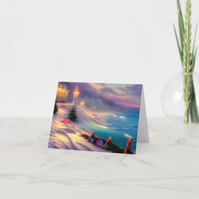 Seaside Christmas Holiday Card (Front)