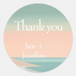 seaside classic round sticker