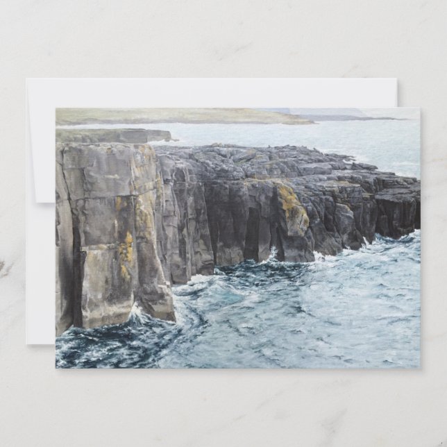 Seaside Cliffs Painting Greeting Card (Front)
