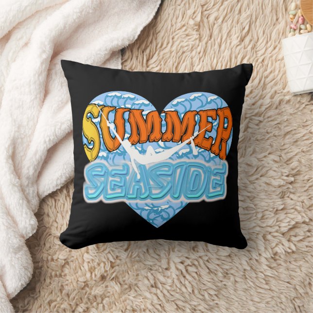 Seaside Cocktails Surf Shop Cushion (Blanket)