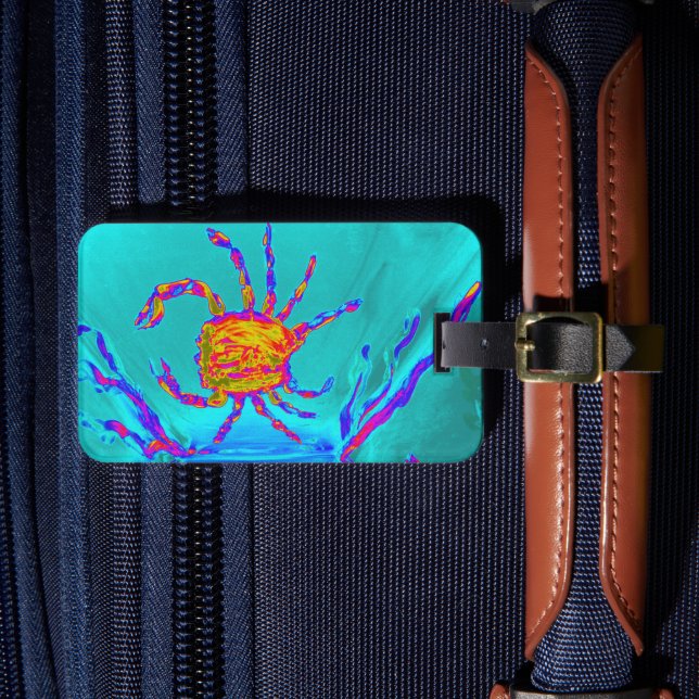 Seaside Cool Crab Luggage Tag (Front Insitu 4)