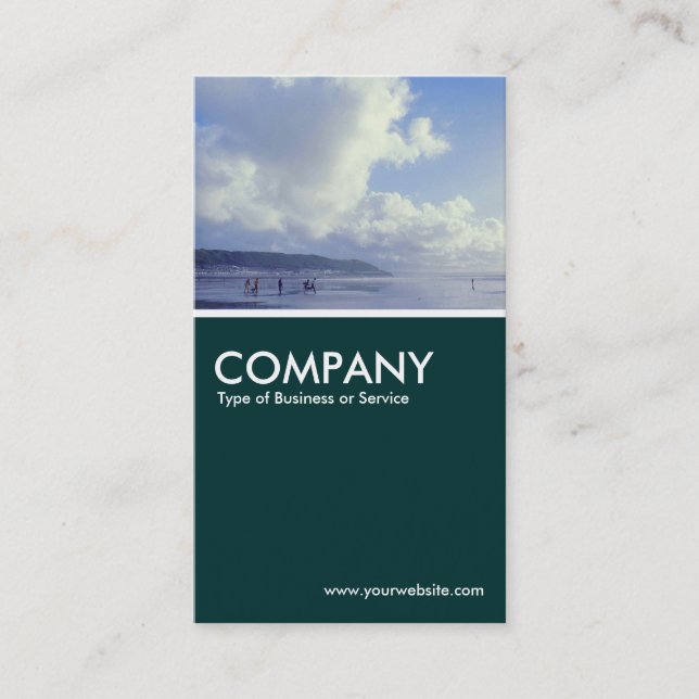Seaside - Dark Green 02 Business Card (Front)