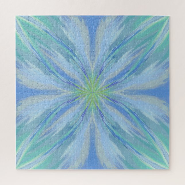 Seaside Floral Watercolor Abstract Pattern  Jigsaw Puzzle (Vertical)